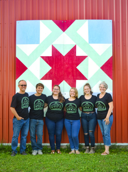Dorisdale Farm team with barn quilt