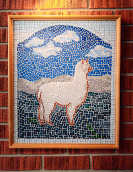 Mosaic of an alpaca
