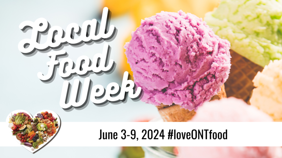 Local Food Week June 3 to 9, 2024 ice cream cone